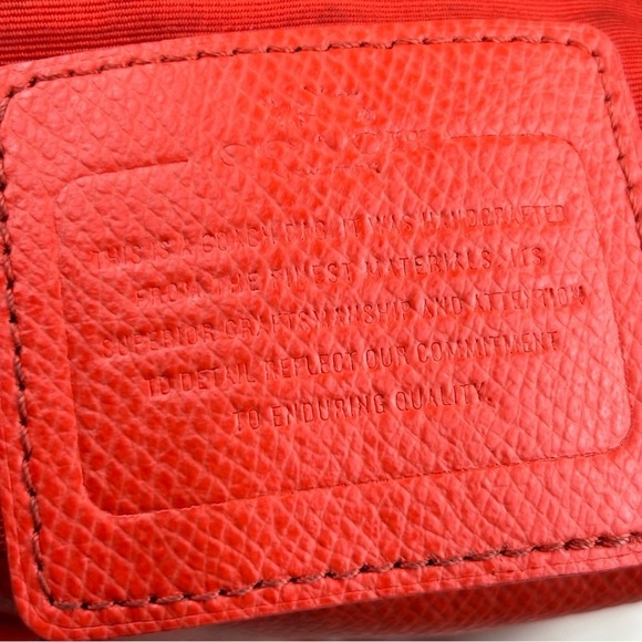 COACH ORANGE LEATHER SATCHEL BAG - Picture 3 of 14